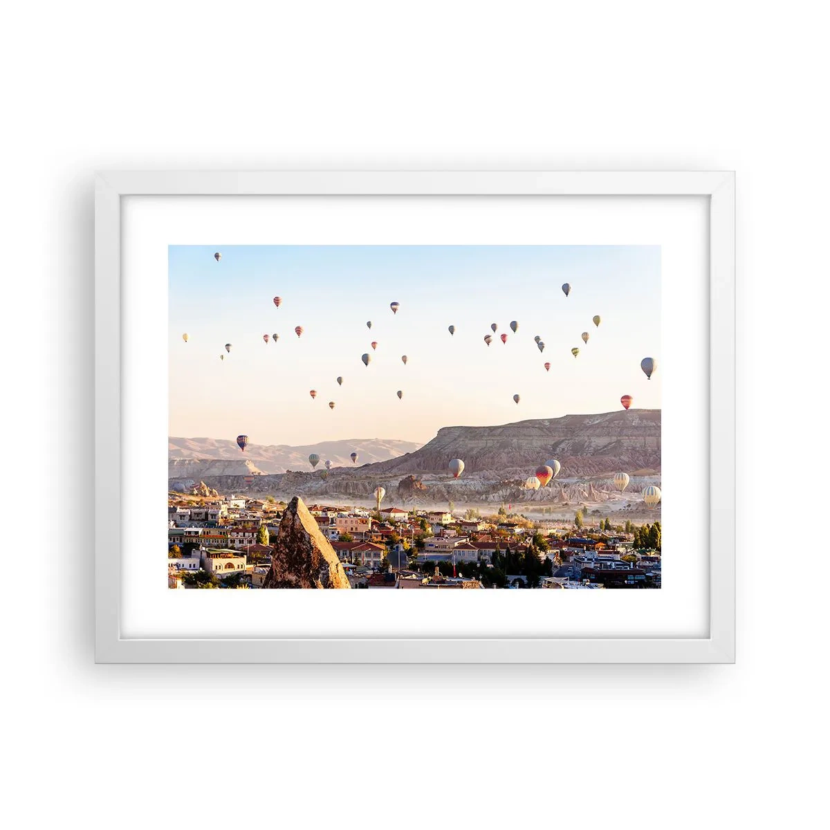 Póster en marco blanco - Surcando los cielos - 40x30 cm