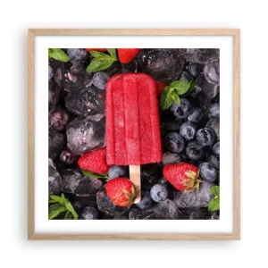 Póster en marco roble claro - El sabor del verano caluroso - 50x50 cm