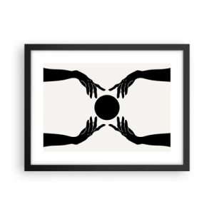 Póster en marco negro - Una señal secreta - 40x30 cm