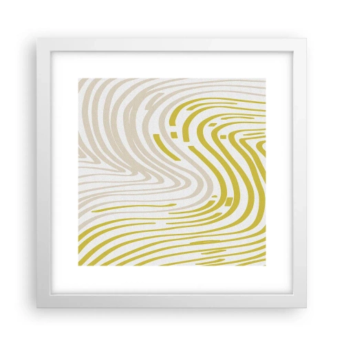 Póster en marco blanco - Composición curvada - 30x30 cm