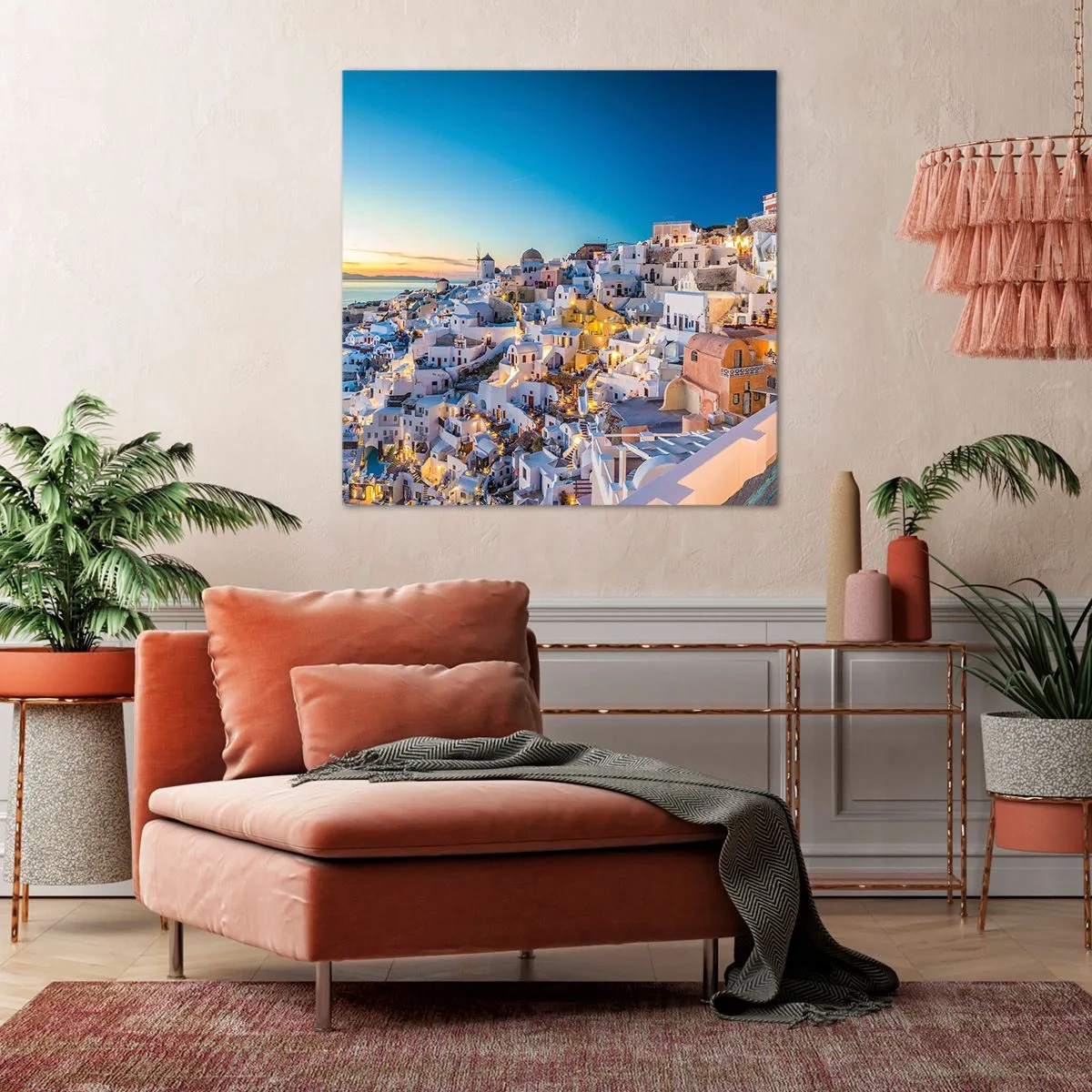 Cuadro sobre lienzo - Impresión de Imagen - La esencia de lo griego - 50x50 cm