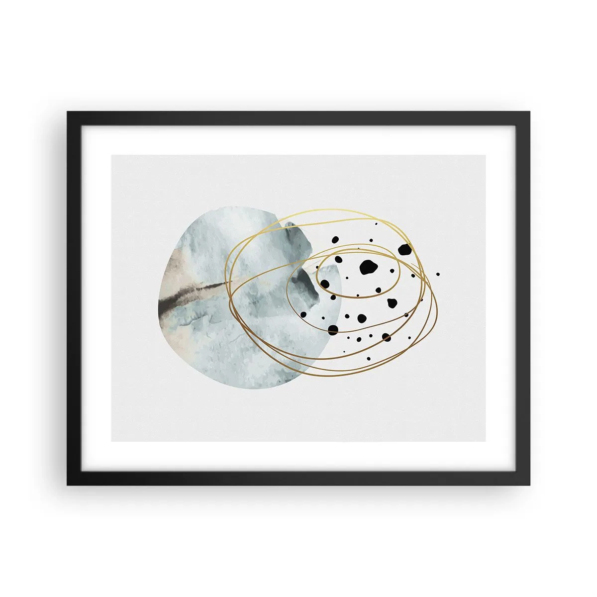 Póster en marco negro - El concepto del espacio - 50x40 cm