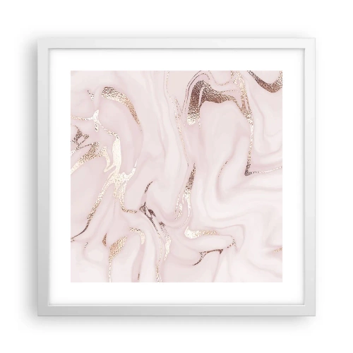 Póster en marco blanco - En rosa - 40x40 cm
