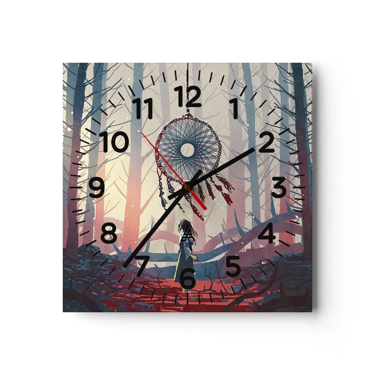 Reloj de pared - Reloj de vidrio - El ritual secreto de la felicidad - 30x30 cm