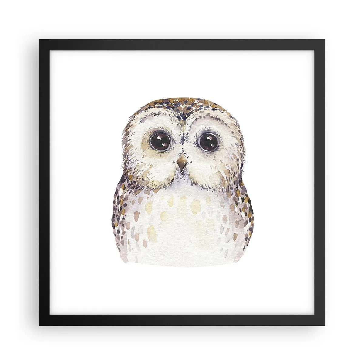 Póster en marco negro - Mírame a los ojos - 40x40 cm