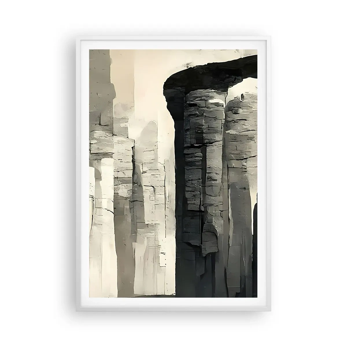 Póster en marco blanco - La majestuosidad de la antigüedad - 70x100 cm