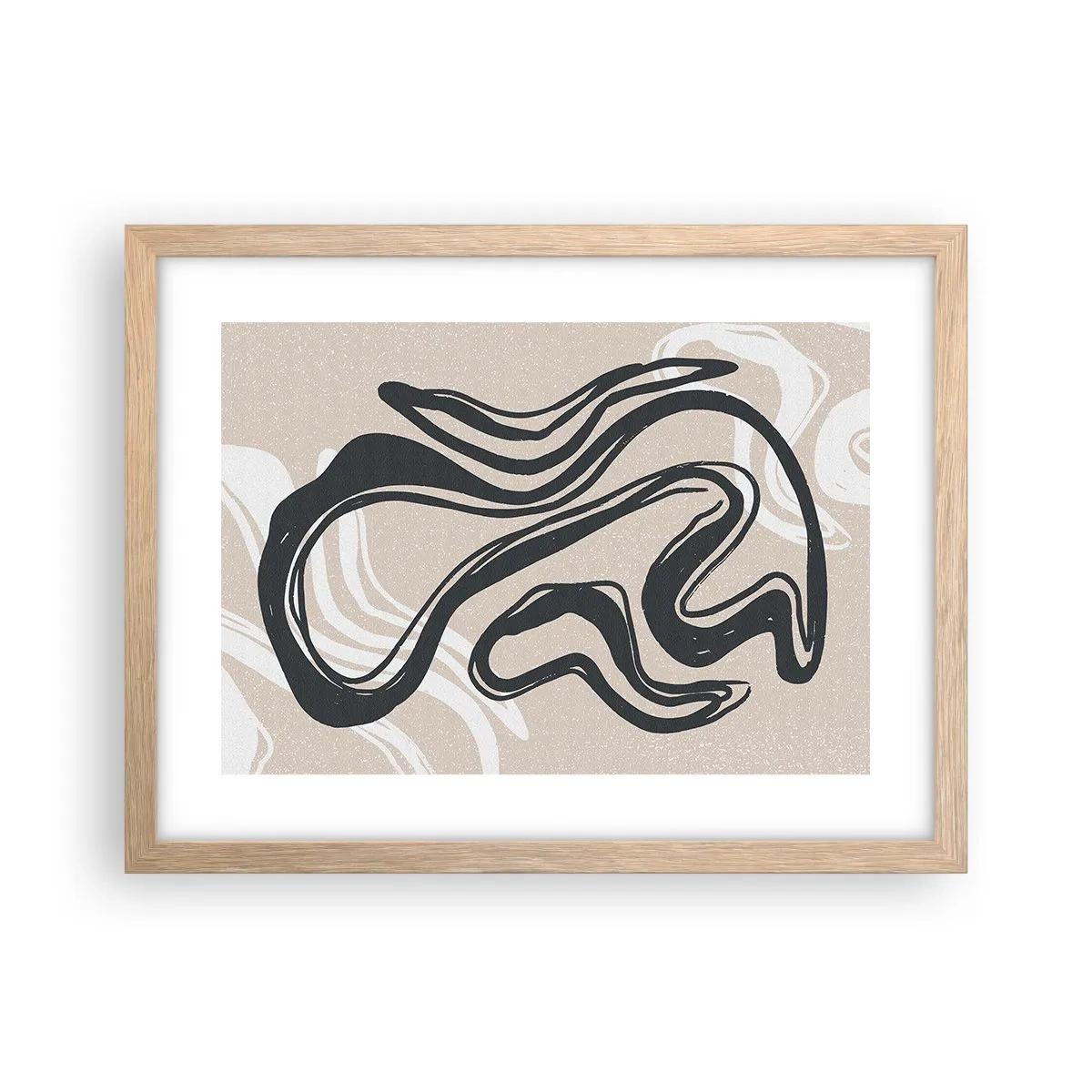 Póster en marco roble claro - Expresión multiplicada - 40x30 cm