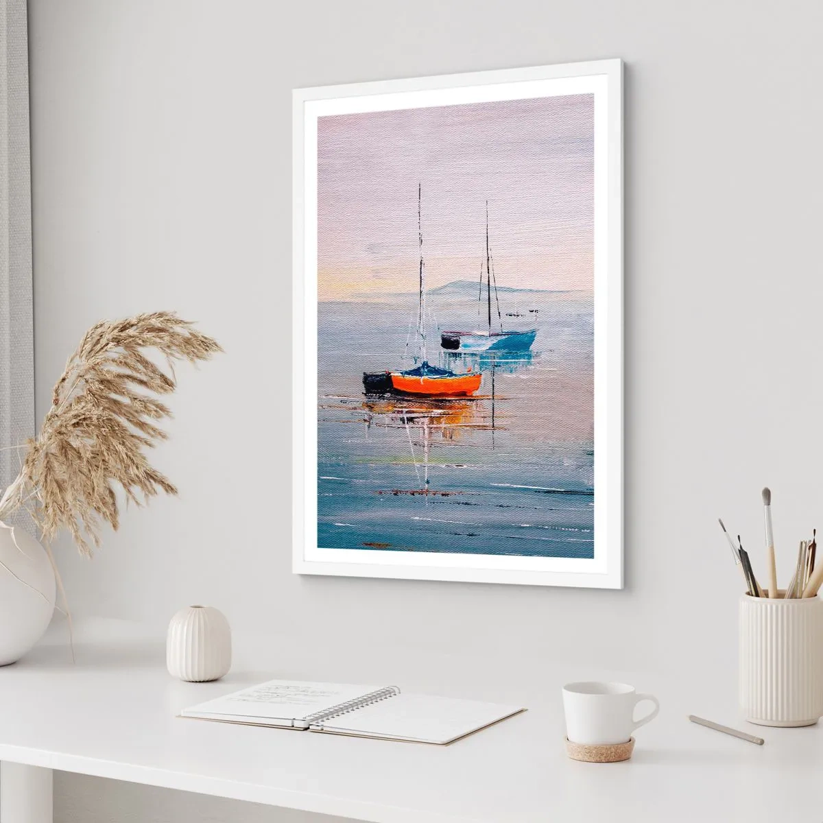 Póster en marco blanco - Un más que merecido descanso - 70x100 cm