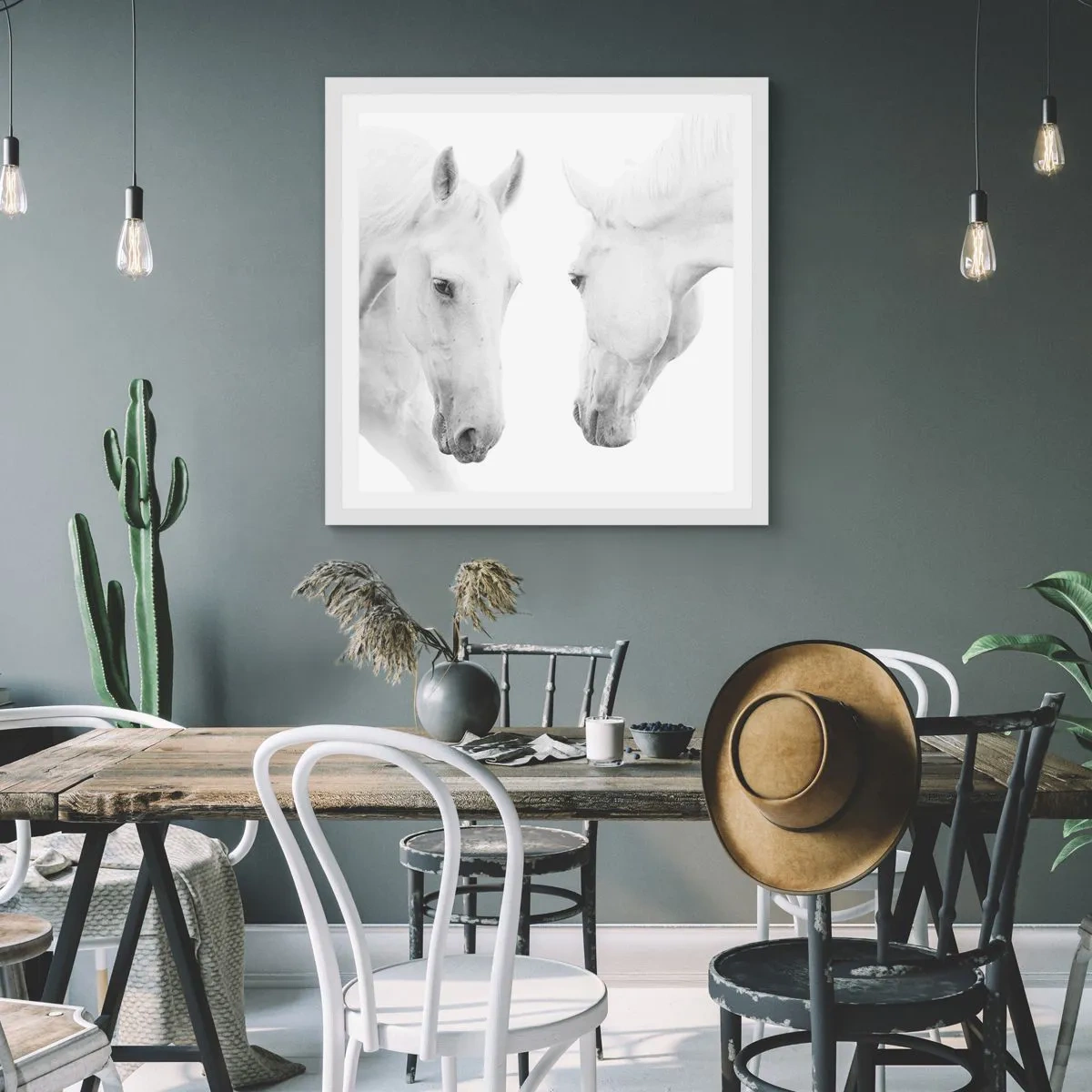 Póster en marco blanco - ¿Es esto realmente la amistad...? - 60x60 cm