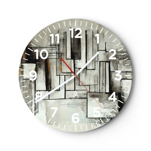 Reloj de pared - Reloj de vidrio - El poder de la sencillez - 30x30 cm