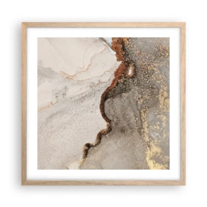 Póster en marco roble claro - En la frontera de los colores - 50x50 cm