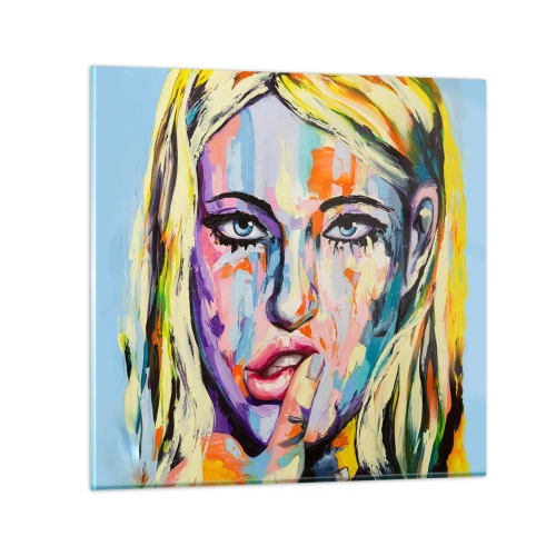 Cuadro sobre vidrio - Impresiones sobre Vidrio - Mírala a los ojos - 40x40 cm