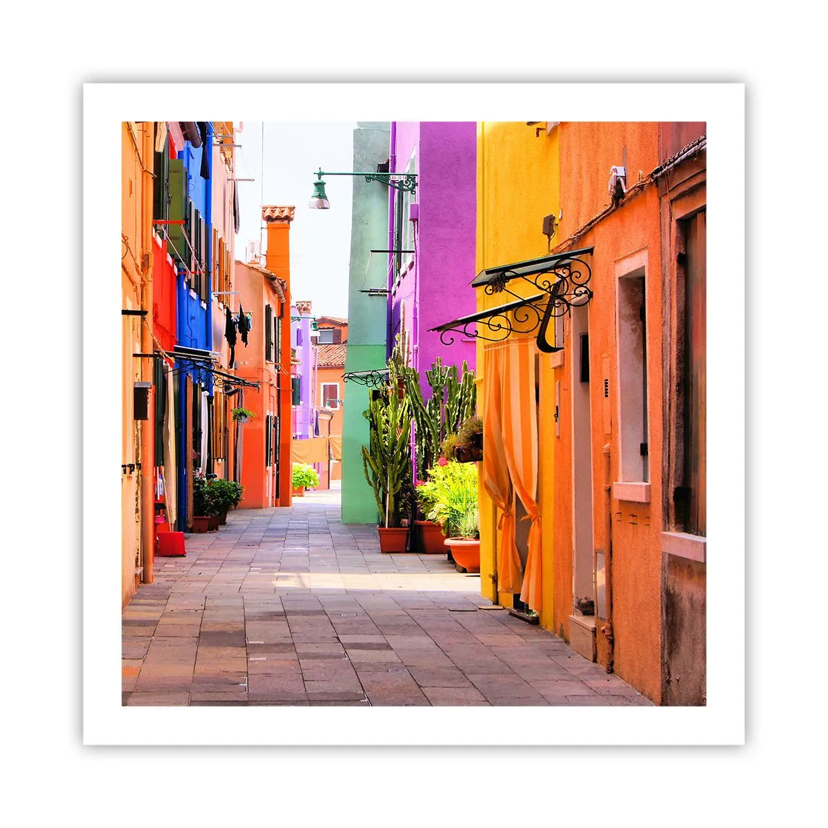 Póster - El callejón arco iris - 60x60 cm