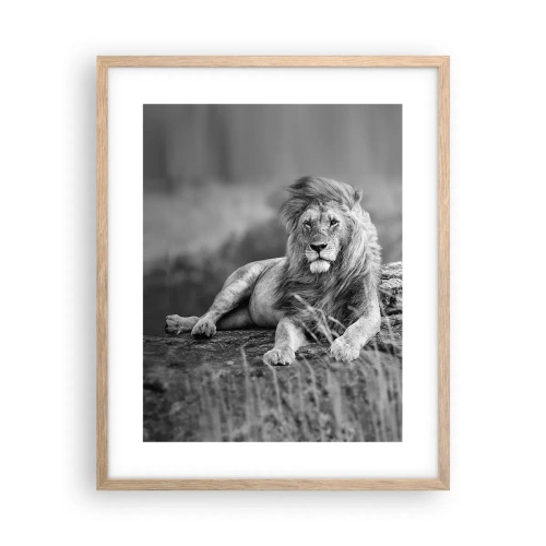 Póster en marco roble claro - La siesta real - 40x50 cm