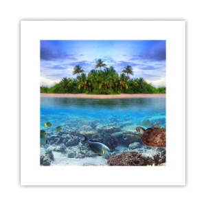 Póster - Una isla paradisíaca te invita - 30x30 cm