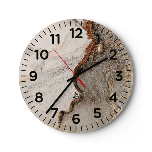 Reloj de pared - Reloj de vidrio - En la frontera de los colores - 40x40 cm