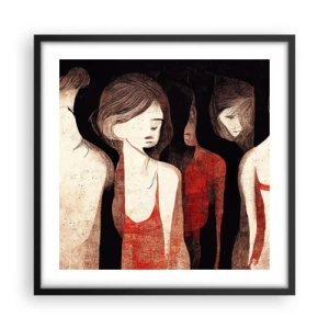 Póster en marco negro - Madonnas de la oscuridad - 50x50 cm