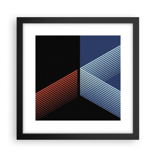 Póster en marco negro - La rectitud - 30x30 cm