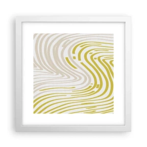 Póster en marco blanco - Composición curvada - 30x30 cm