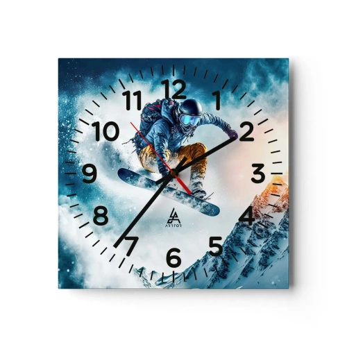 Reloj de pared - Reloj de vidrio - Emociones extremas - 40x40 cm