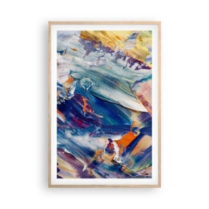 Póster en marco roble claro - Confusión de colores - 61x91 cm