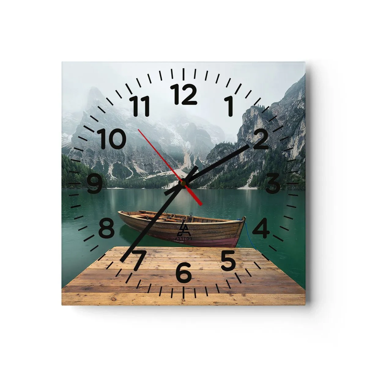 Reloj de pared - Reloj de vidrio - Paisaje inolvidable - 30x30 cm