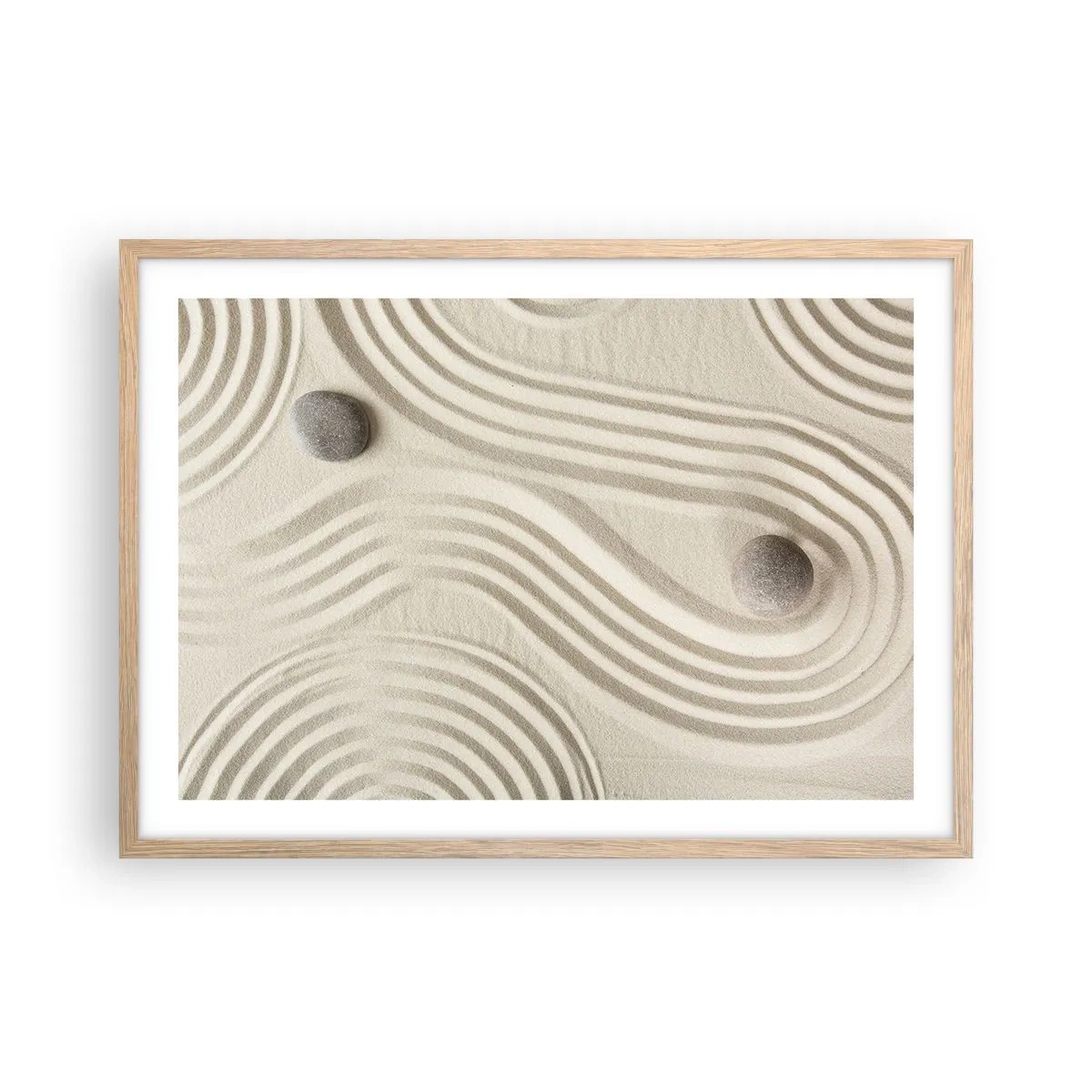 Póster en marco roble claro - Un toque de calidez - 70x50 cm