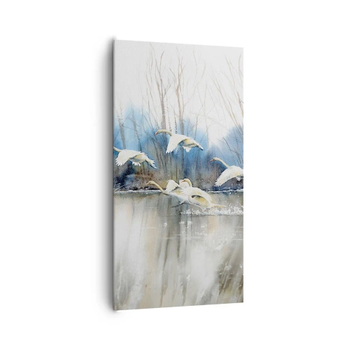 Cuadro sobre lienzo - Impresión de Imagen - Como en un cuento de cisnes salvajes - 65x120 cm