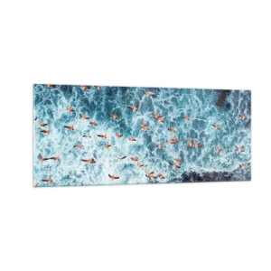 Cuadro sobre vidrio - Impresiones sobre Vidrio - Un desfile marítimo - 100x40 cm