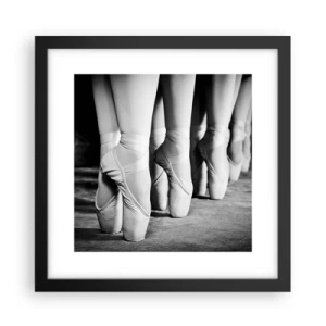 Póster en marco negro - En conjunto y al unísono - 30x30 cm