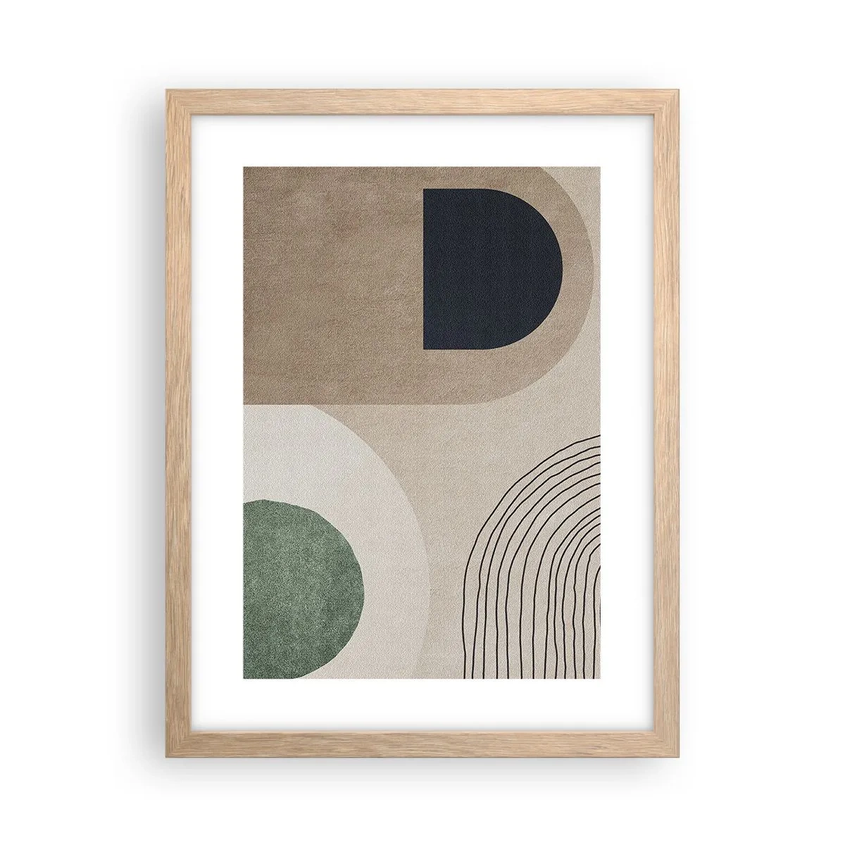 Póster en marco roble claro - La delicadeza de un óvalo - 30x40 cm