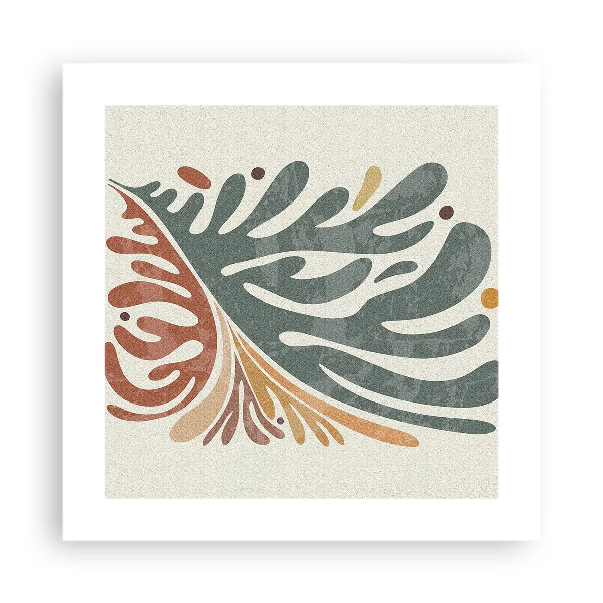 Póster - Hoja multicolor - 40x40 cm