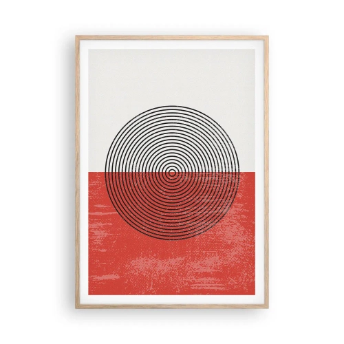 Póster en marco roble claro - En el corazón de la misma - 70x100 cm