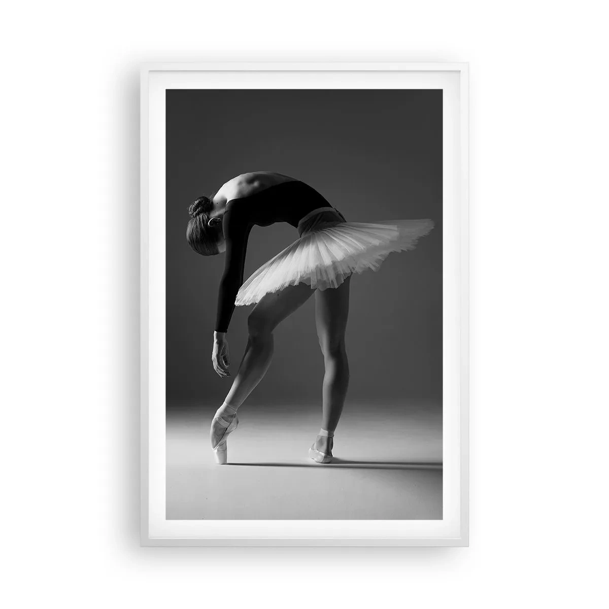 Póster en marco blanco - Bella bailarina - 61x91 cm