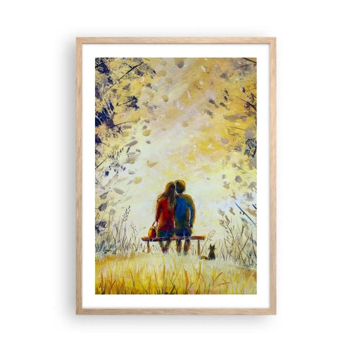 Póster en marco roble claro - Un momento mágico - 50x70 cm