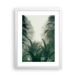 Póster en marco blanco - Misterio tropical - 30x40 cm
