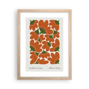 Póster en marco roble claro - La vida de las flores - 30x40 cm