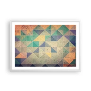 Póster en marco blanco - República de los triángulos - 70x50 cm