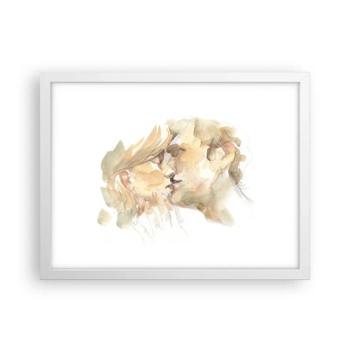 Póster en marco blanco - ¿La media naranja encontrada? - 40x30 cm