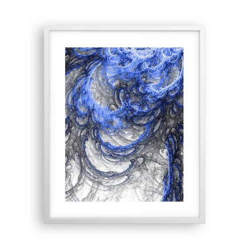 Póster en marco blanco - El nacimiento de una ola - 40x50 cm