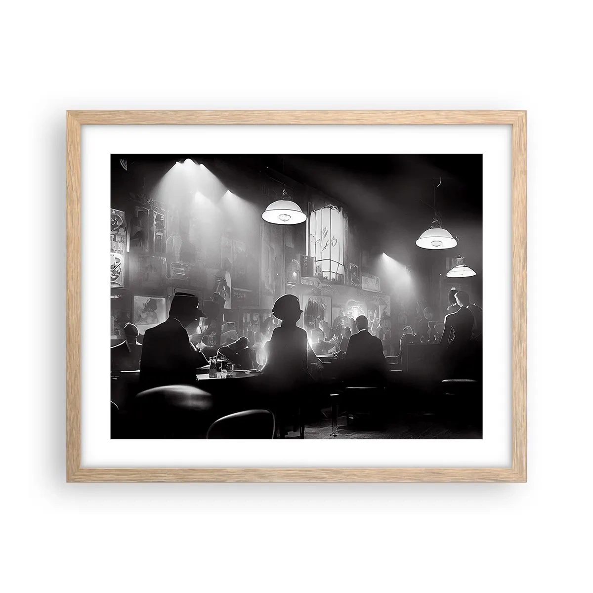 Póster en marco roble claro - En clave de jazz - 50x40 cm