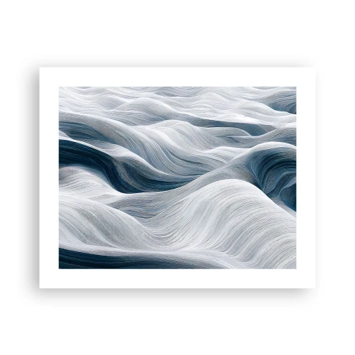 Póster - Olas blancas y azules - 50x40 cm