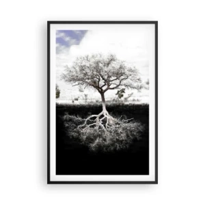 Póster en marco negro - Descubrir la naturaleza del mundo - 61x91 cm