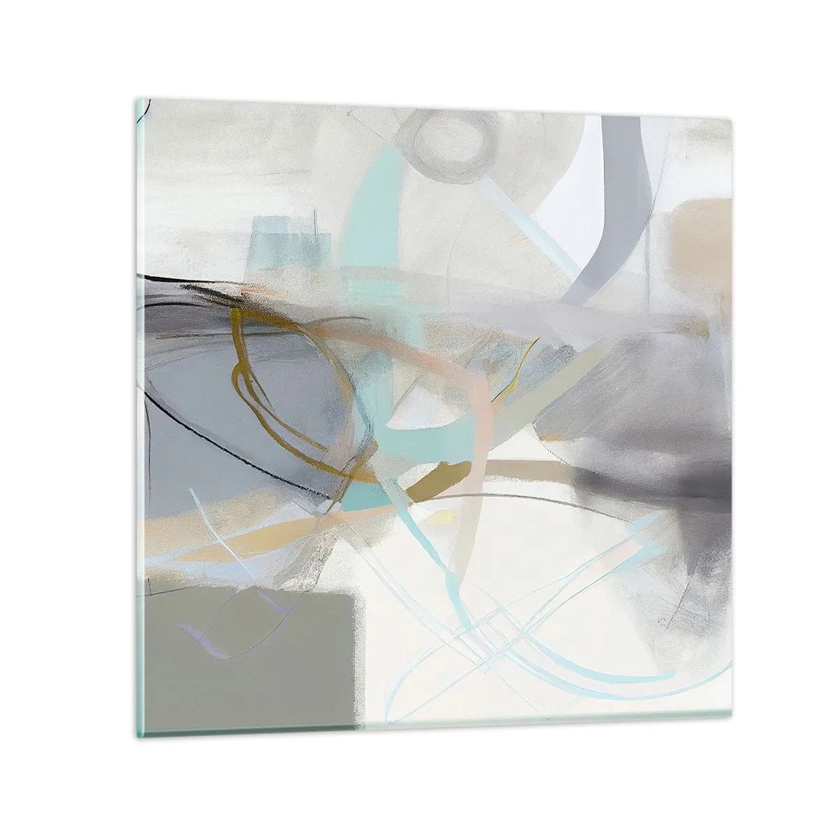Cuadro sobre vidrio - Impresiones sobre Vidrio - Abstracción brumosa - 30x30 cm