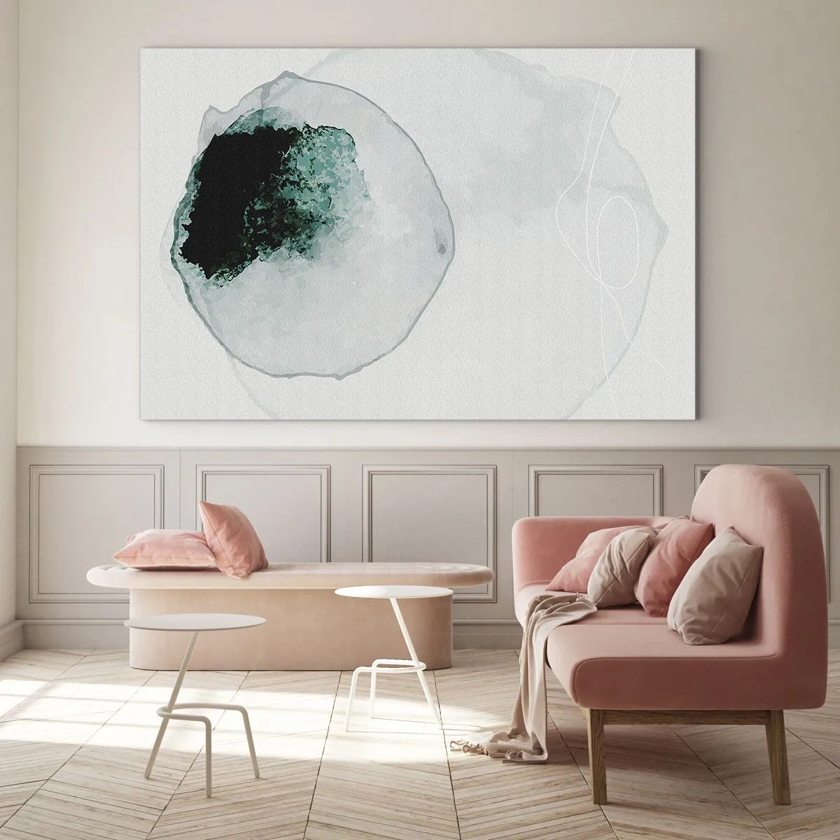 Cuadro sobre vidrio - Impresiones sobre Vidrio - En una gota de agua - 70x50 cm