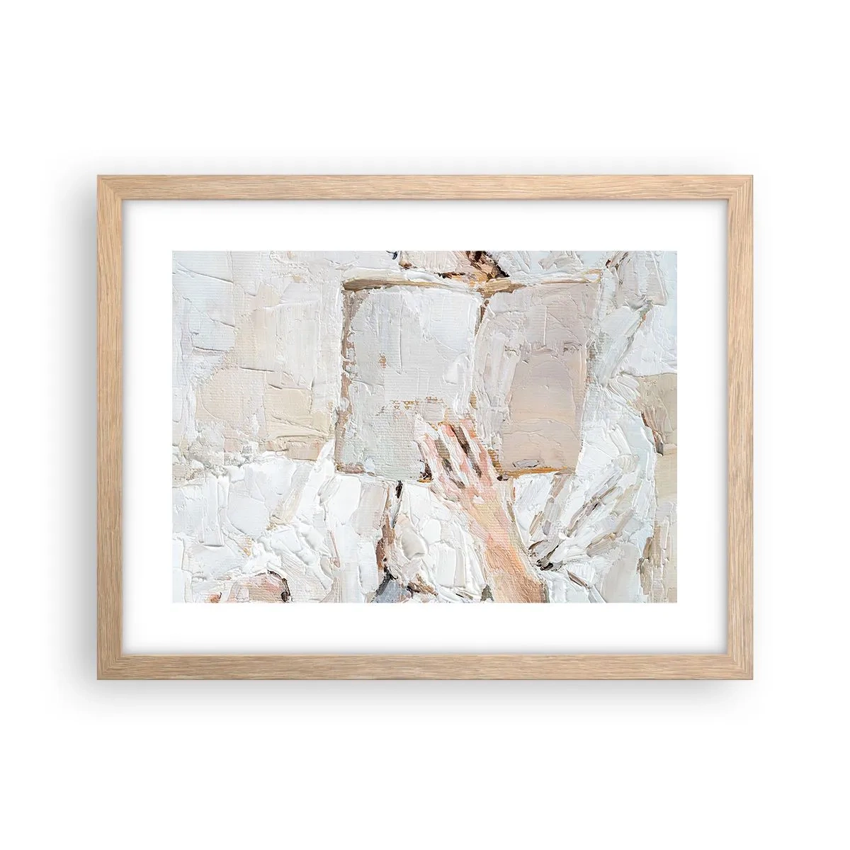 Póster en marco roble claro - En otro mundo - 40x30 cm