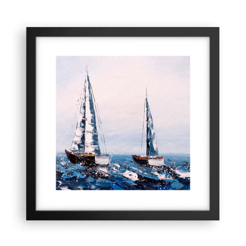 Póster en marco negro - Hermandad del viento - 30x30 cm