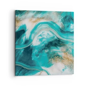 Cuadro sobre lienzo - Impresión de Imagen - Río de oro - 70x70 cm