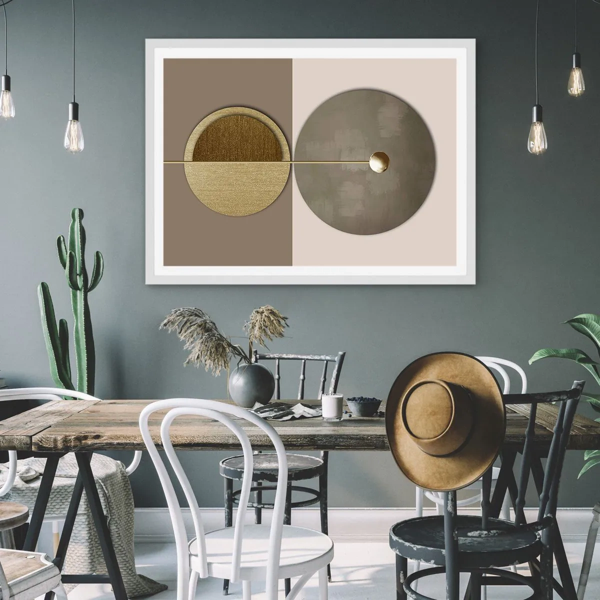 Póster en marco blanco - Equilibrio perfecto - 100x70 cm