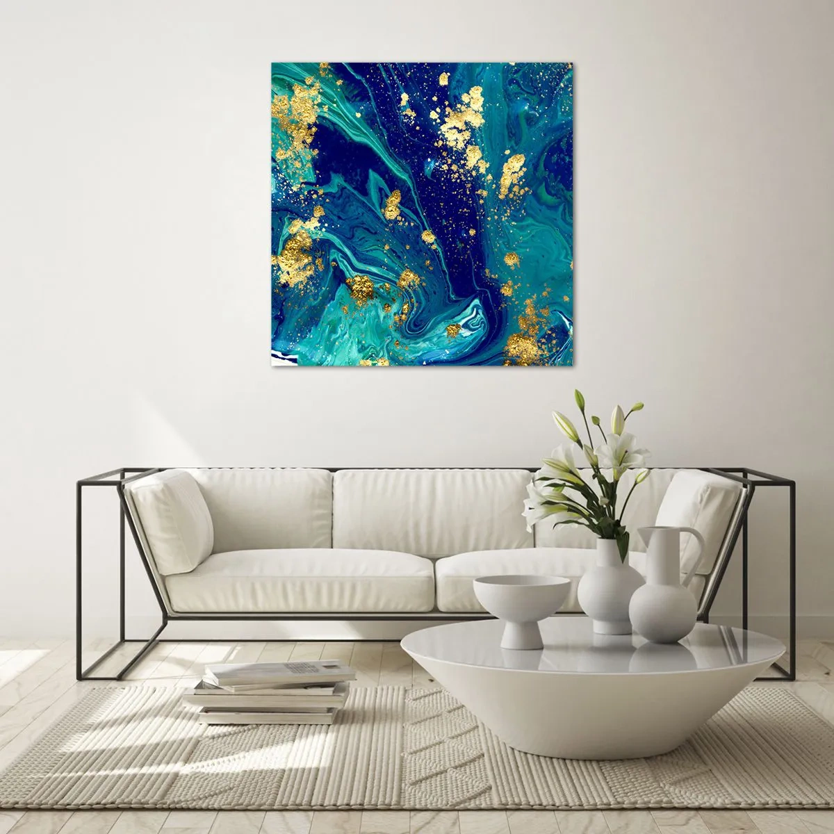 Cuadro sobre vidrio - Impresiones sobre Vidrio - Pétalos de sol  - 70x70 cm